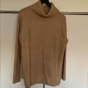 LOFT Tan Cowl Neck Sweater Knit